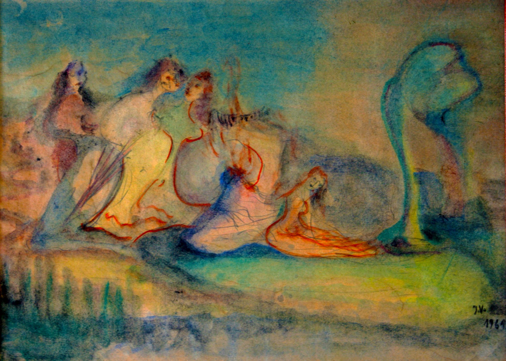 14"x21" Fresco on Paper (1961)