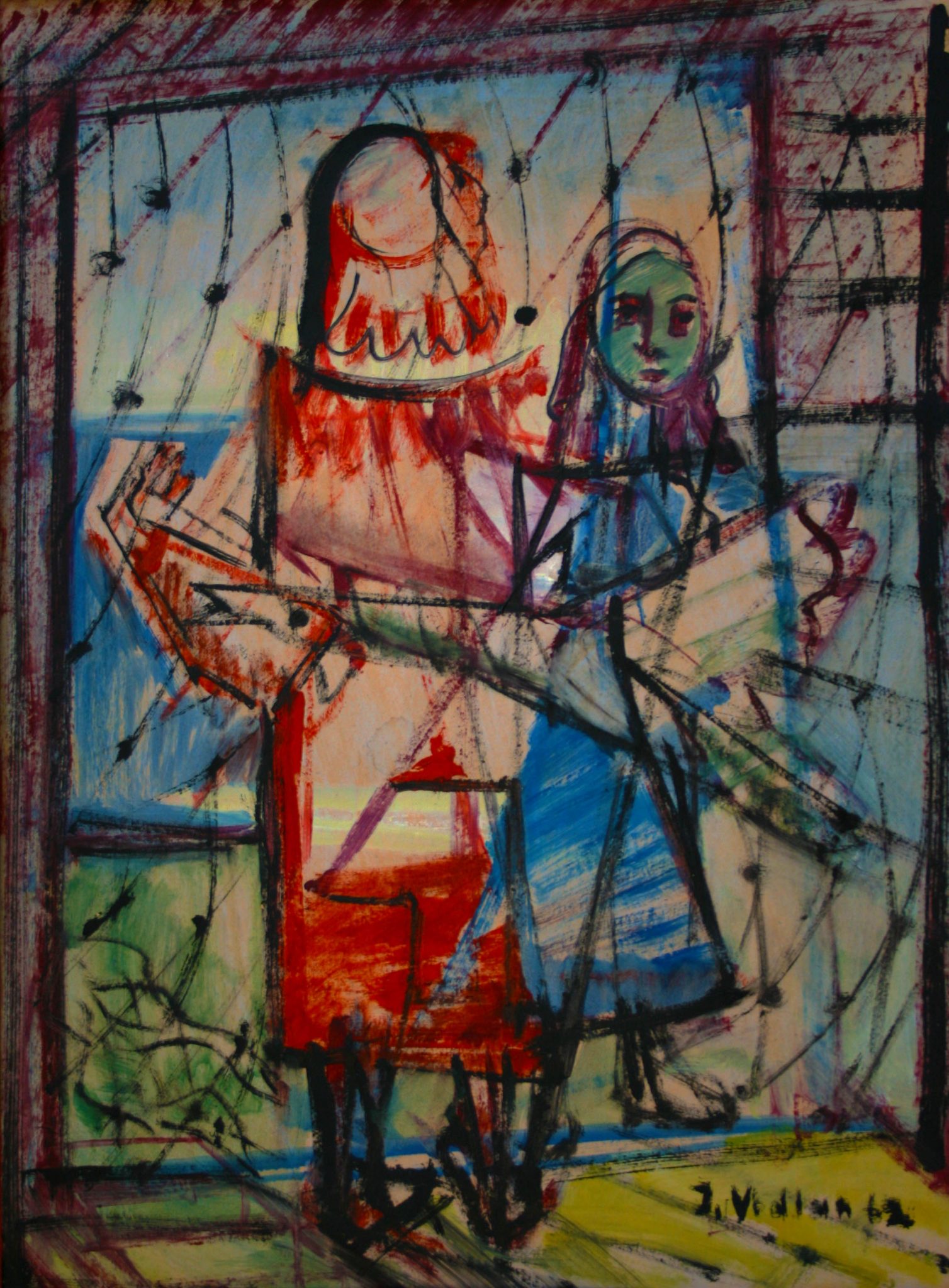 14"x21" Fresco on Paper (1962)