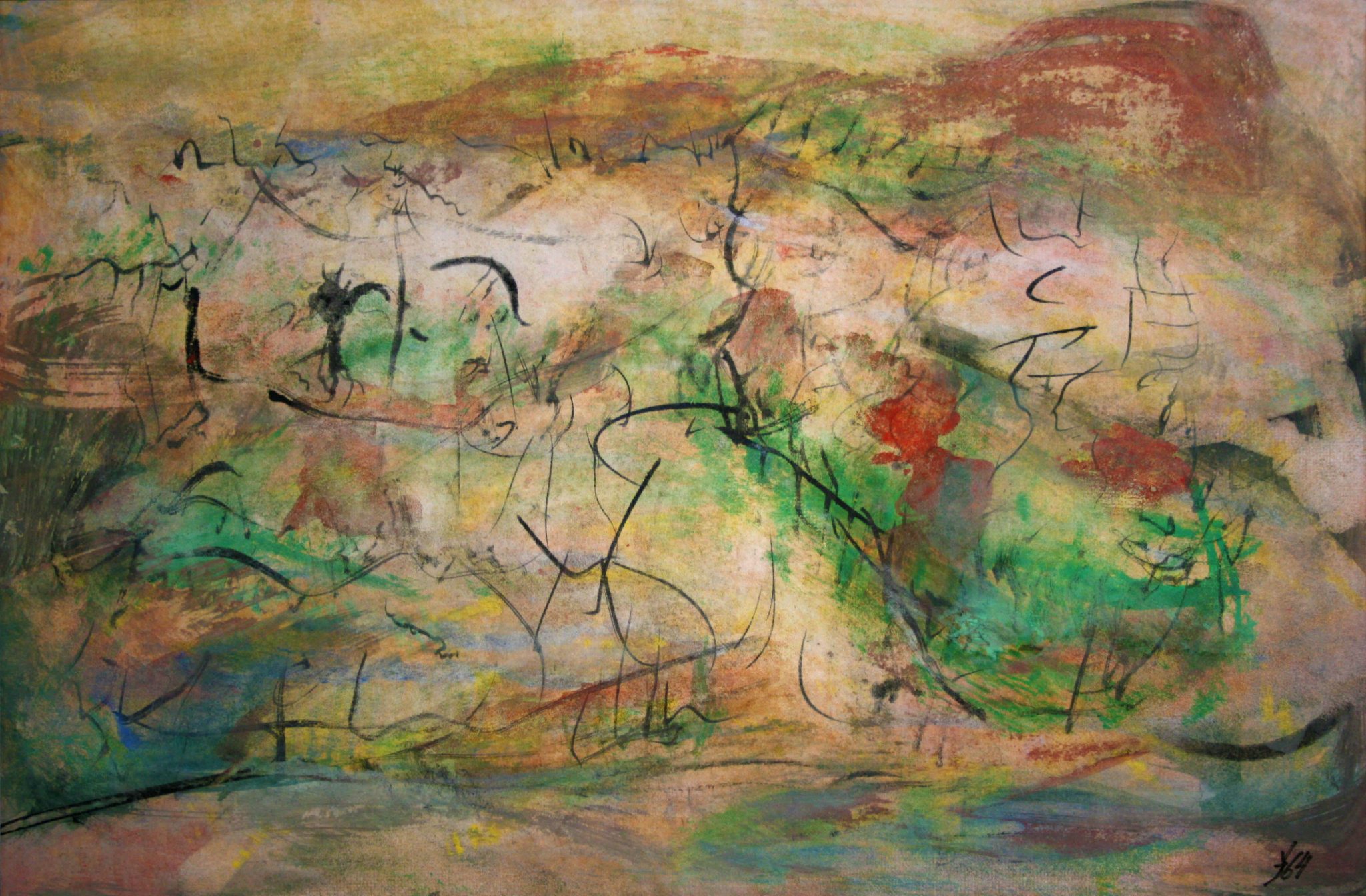 14"x21" Fresco on Paper (1964)