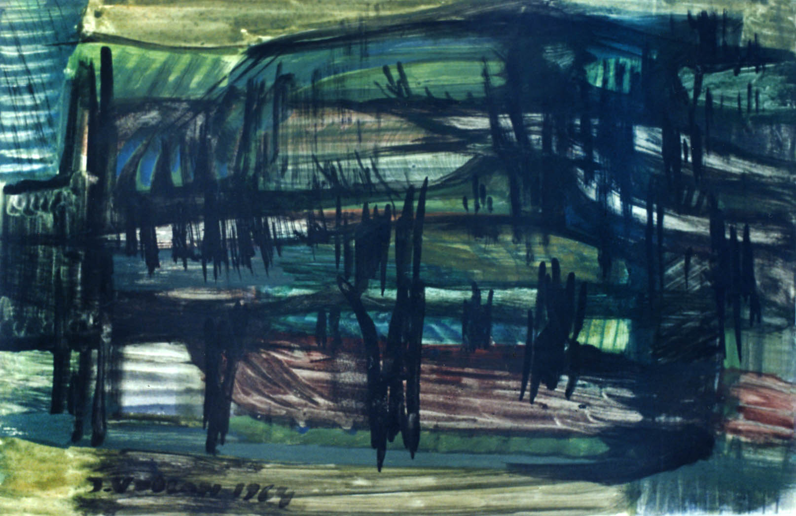 14"x21" Fresco on Paper (1964)