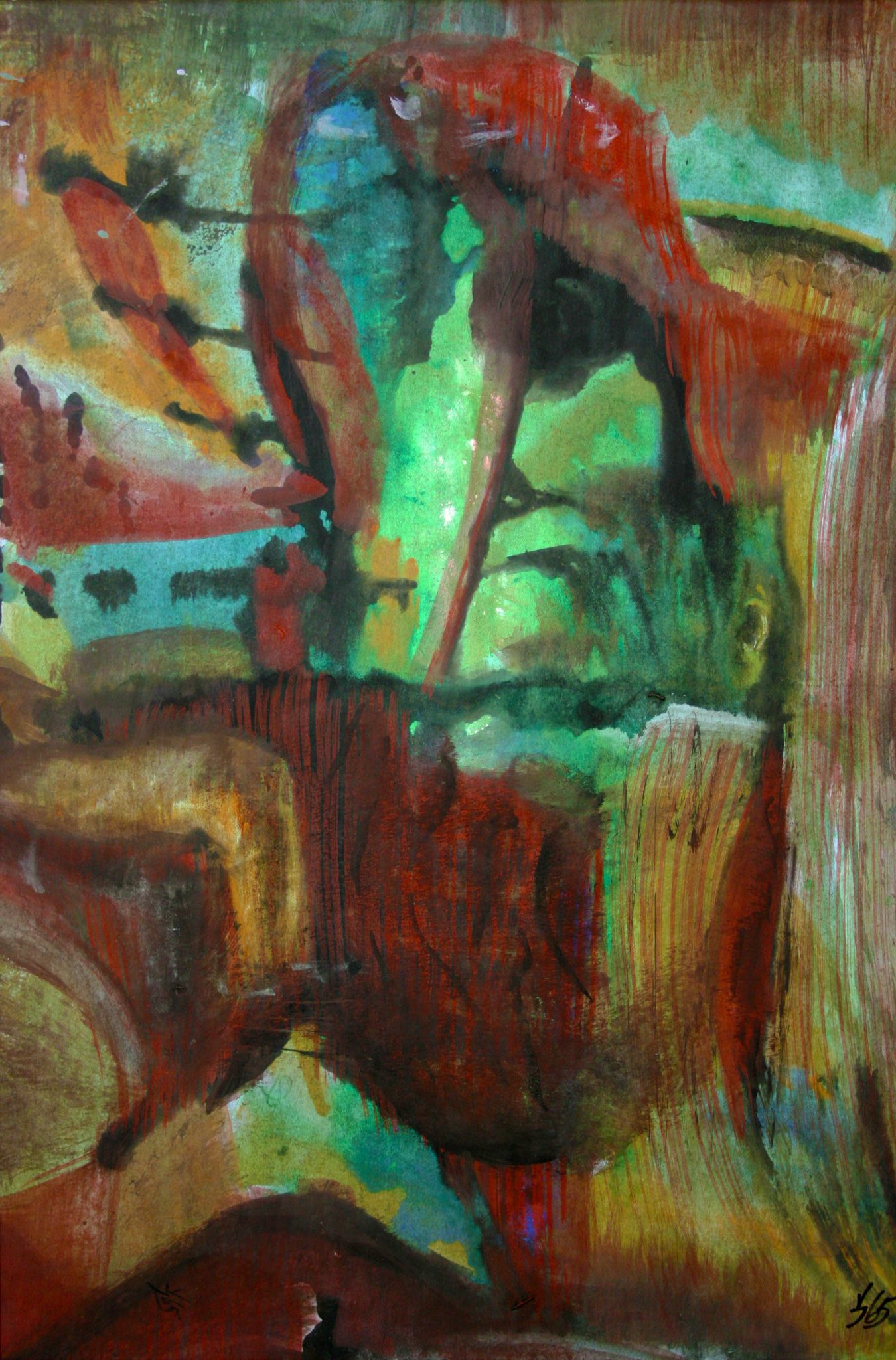 14"x21" Fresco on Paper (1965)