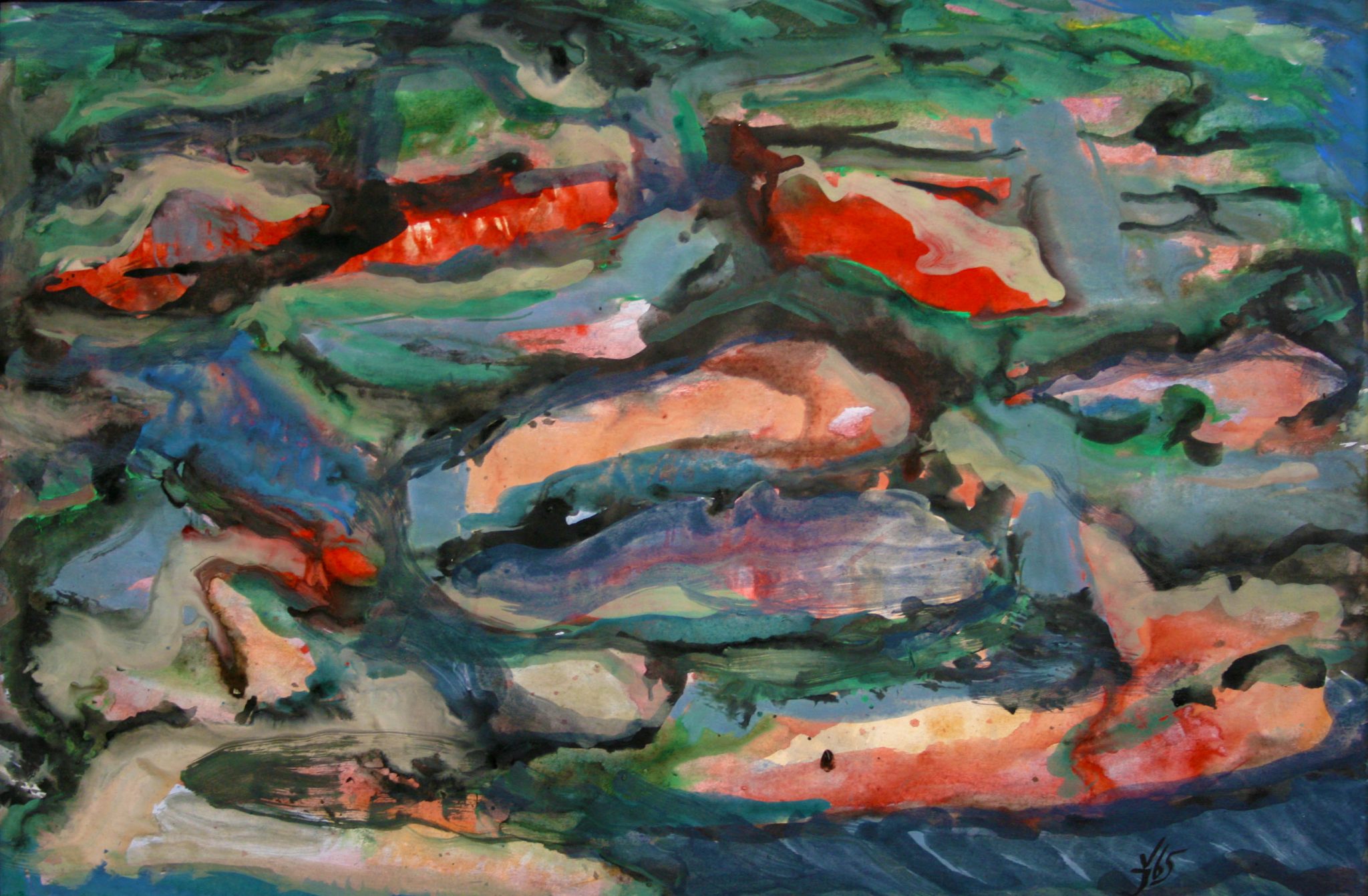 14"x21" Fresco on Paper (1965)