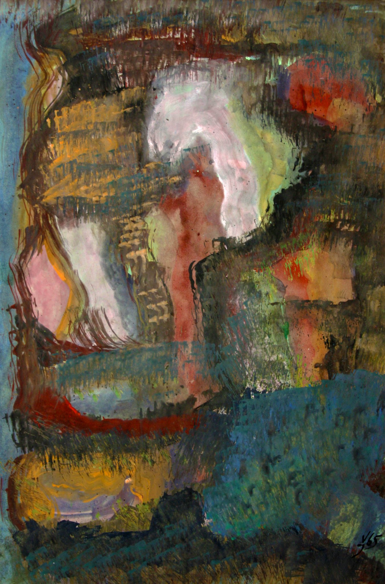 14"x21" Fresco on Paper (1965)