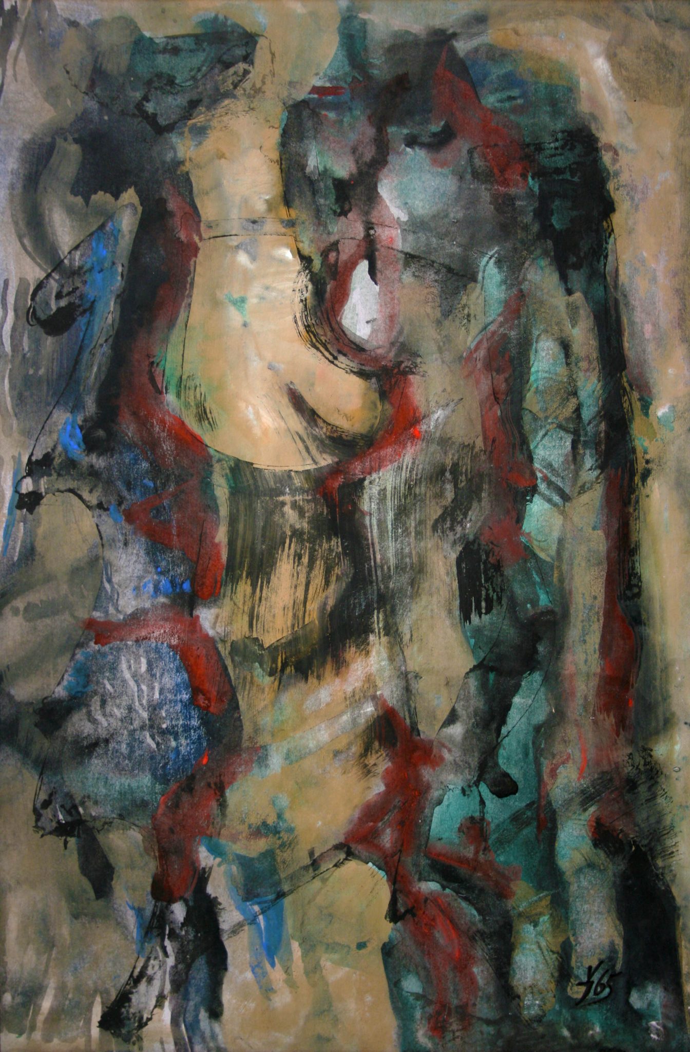 14"x21" Fresco on Paper (1965)