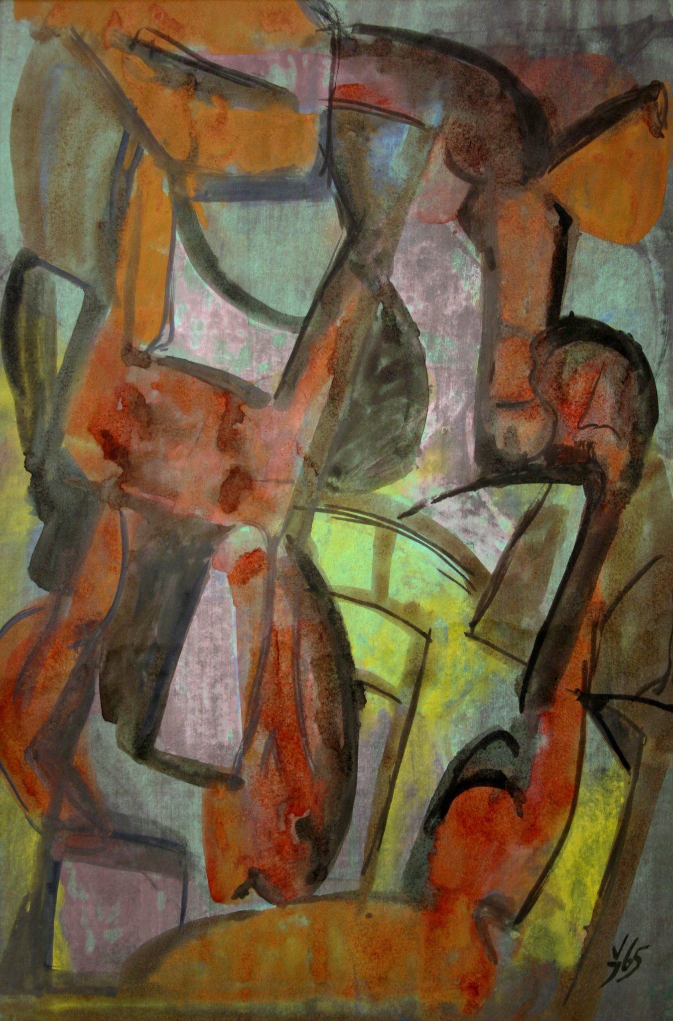 14"x21" Fresco on Paper (1965)
