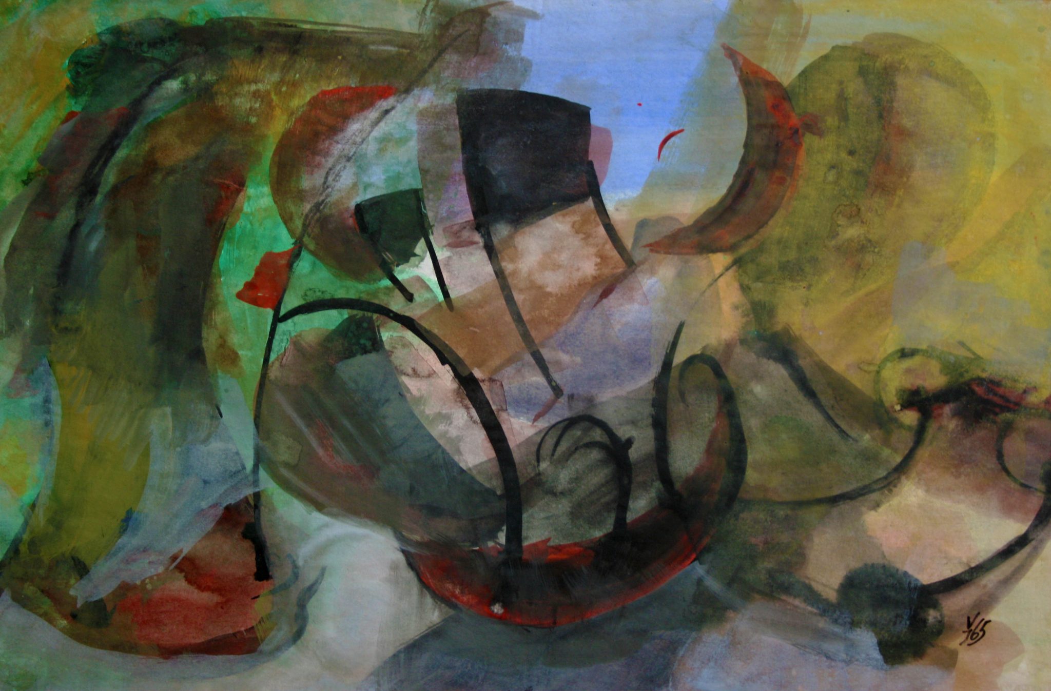 14"x21" Fresco on Paper (1965)