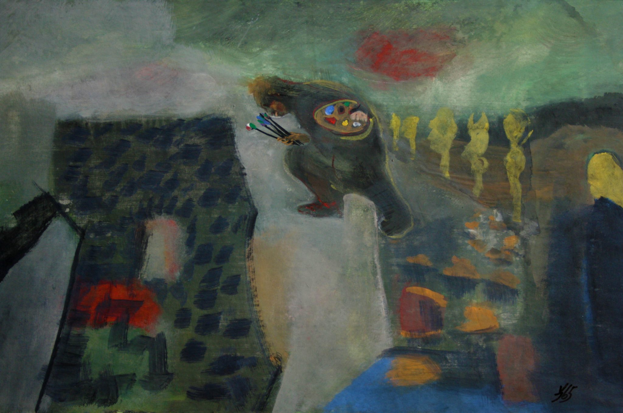 14"x21" Fresco on Paper (1965)