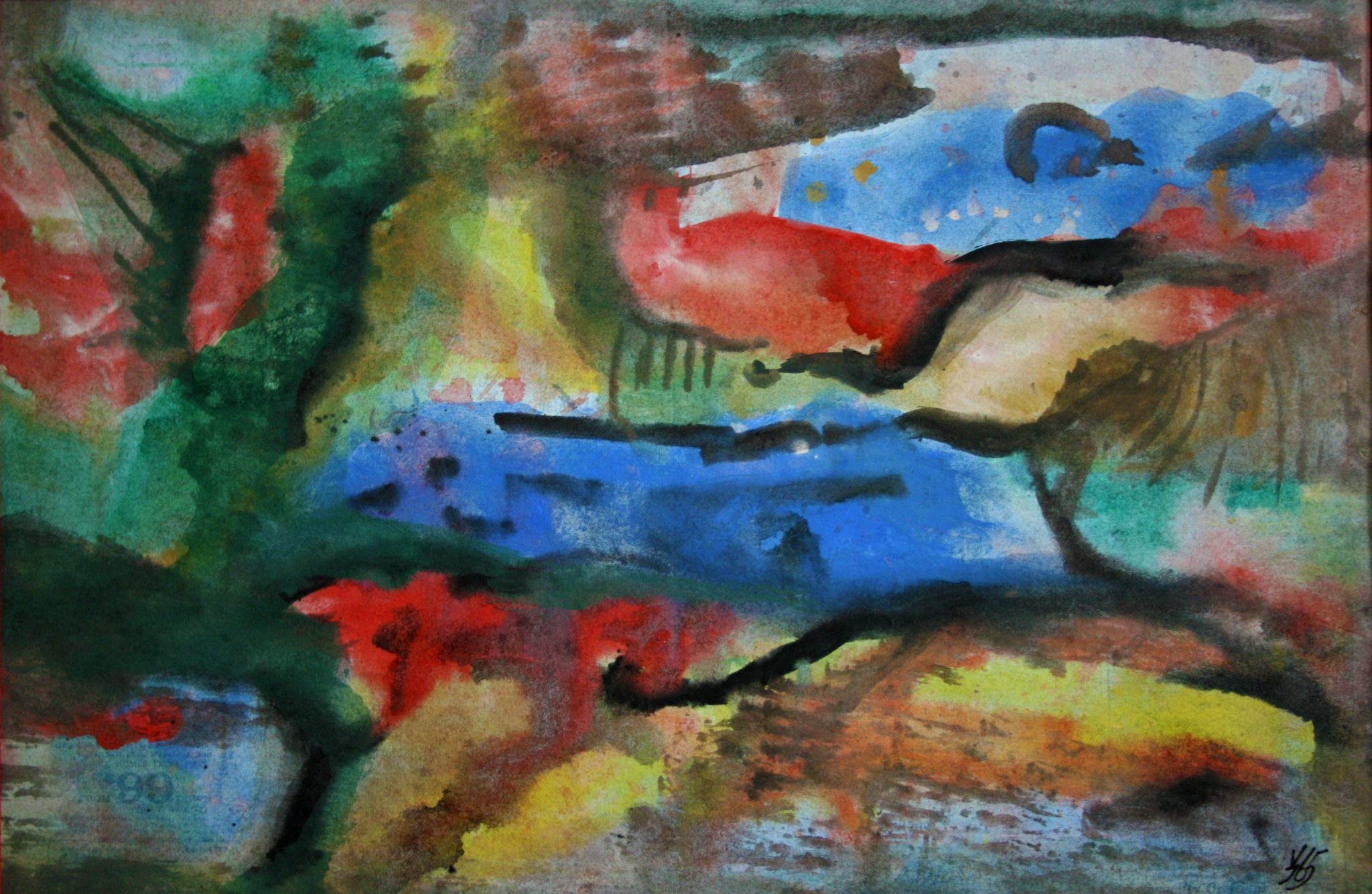 14"x21" Fresco on Paper (1965)