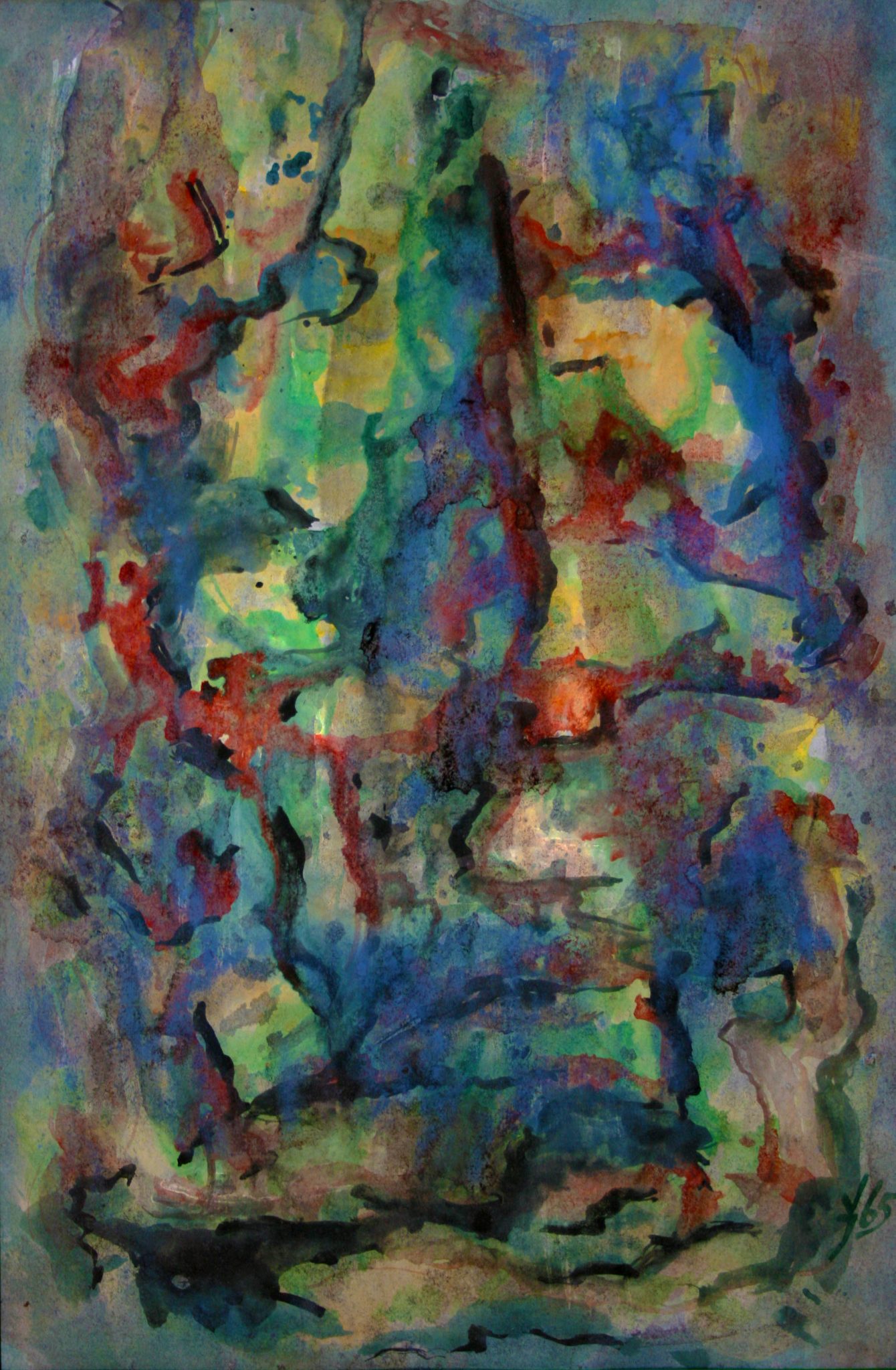 14"x21" Fresco on Paper (1965)