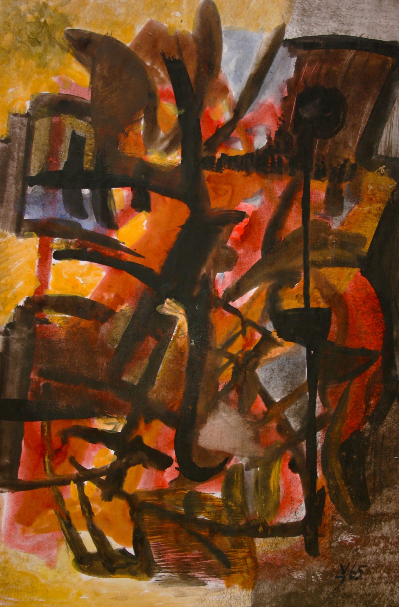 14"x21" Fresco on Paper (1965)