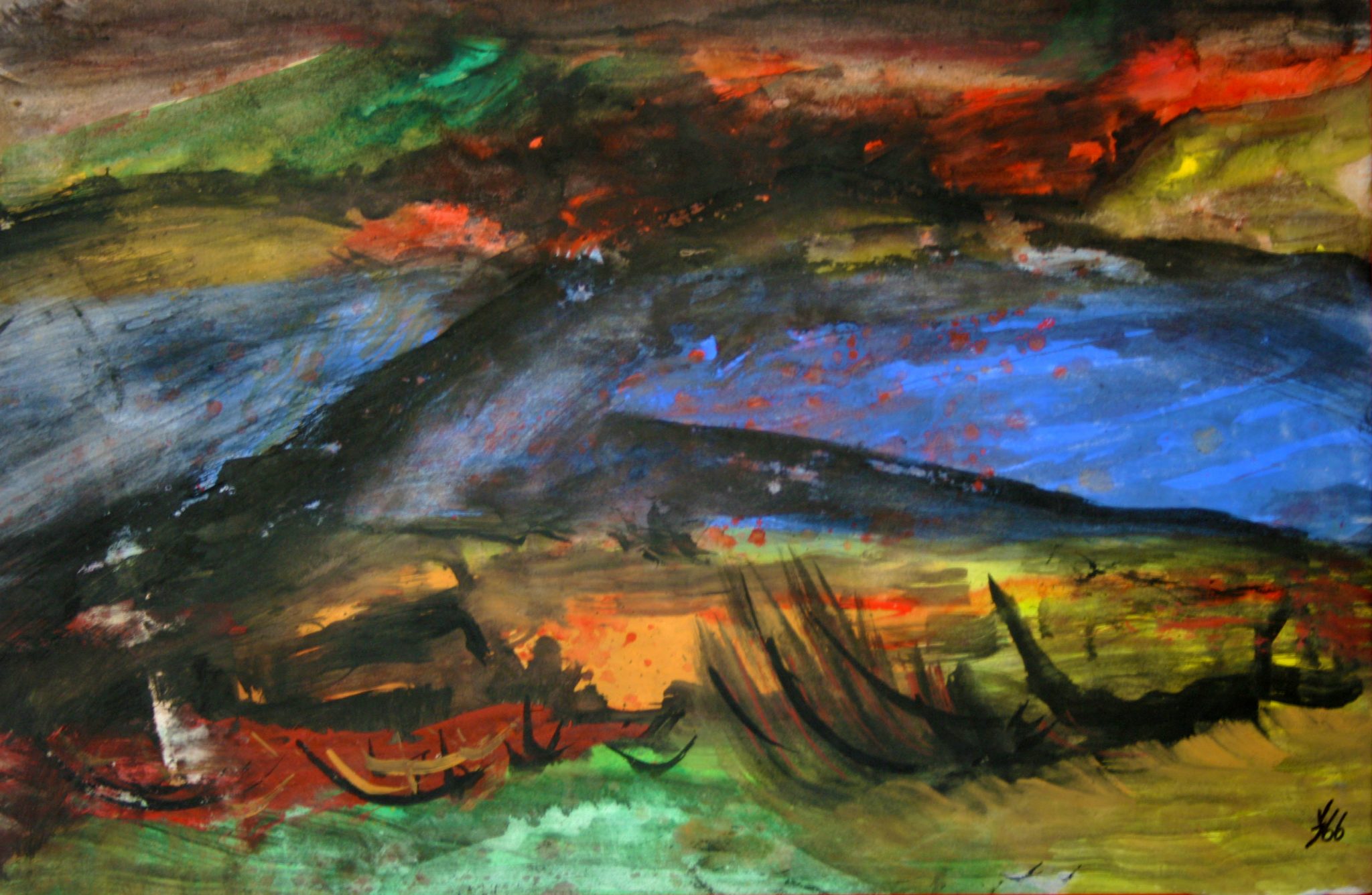 14"x21" Fresco on Paper (1966)