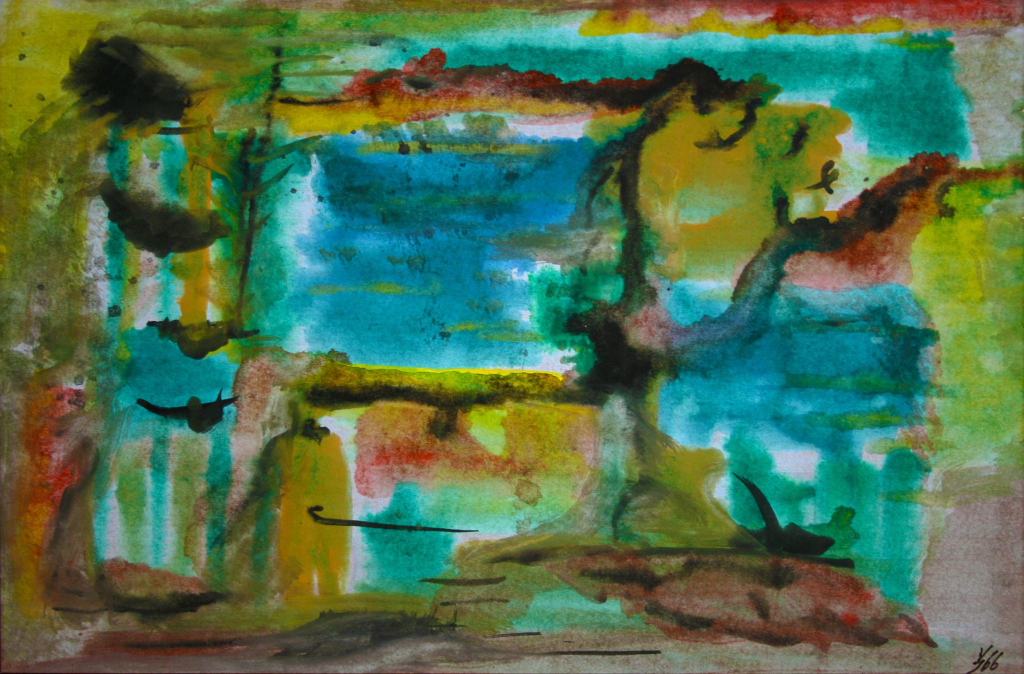 14"x21" Fresco on Paper (1966)