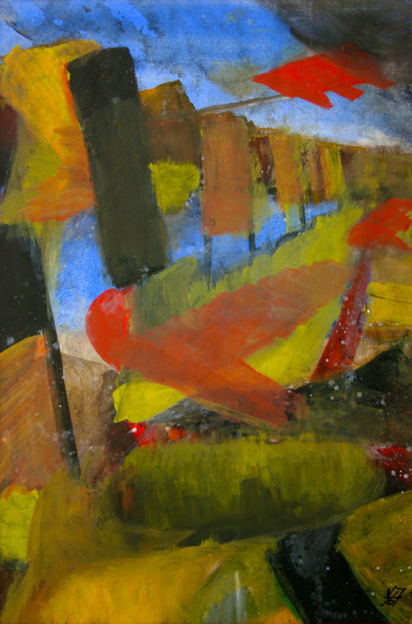 14"x21" Fresco on Paper (1967)