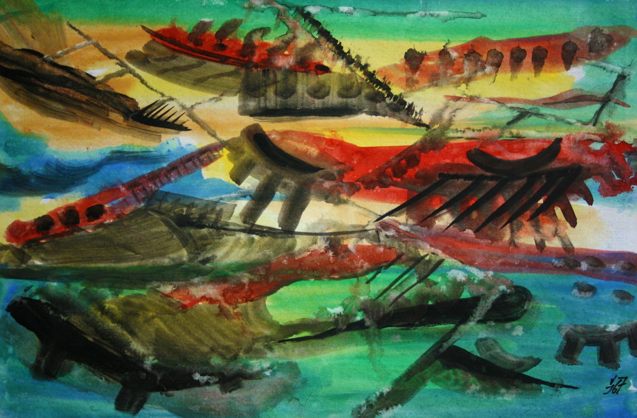 14"x21" Fresco on Paper (1967)