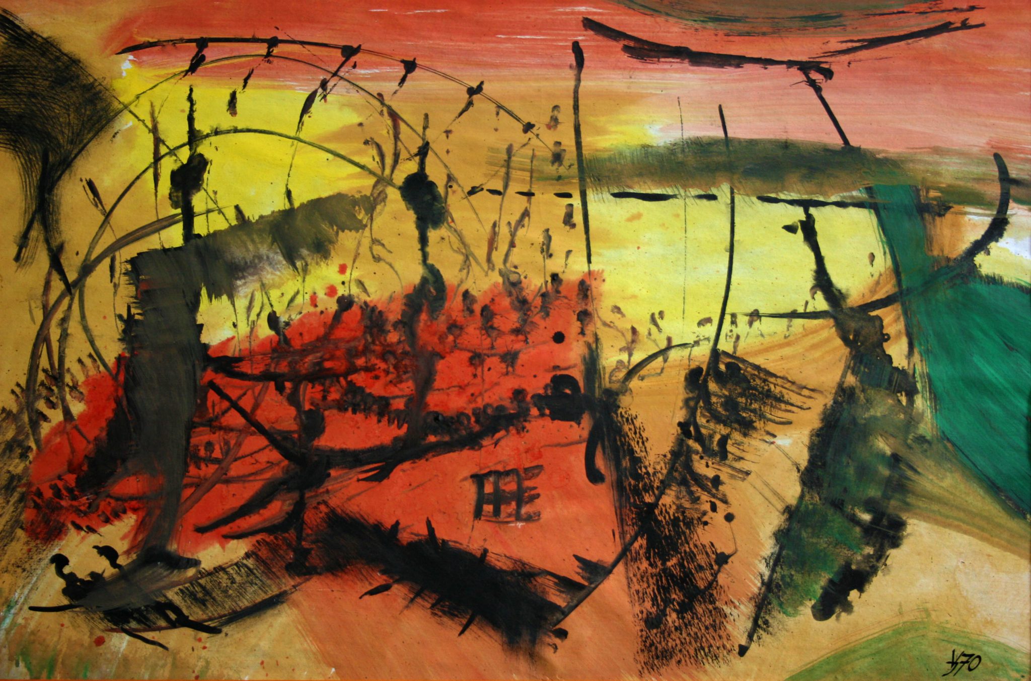 14"x21" Fresco on Paper (1970)