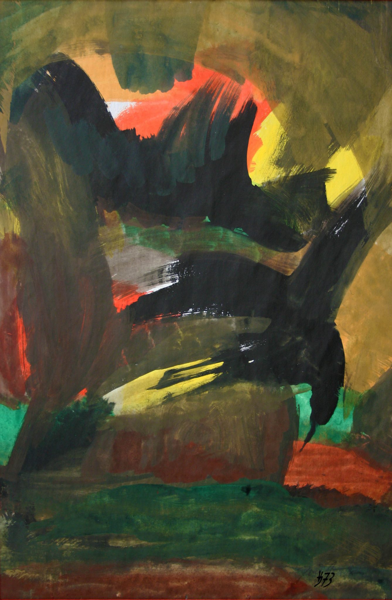 14"x21" Fresco on Paper (1973)