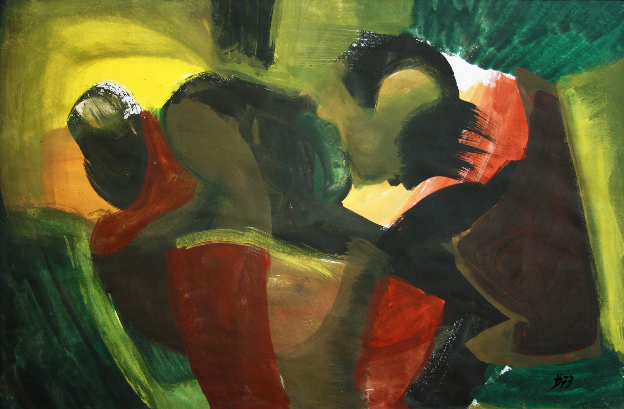 14"x21" Fresco on Paper (1973)