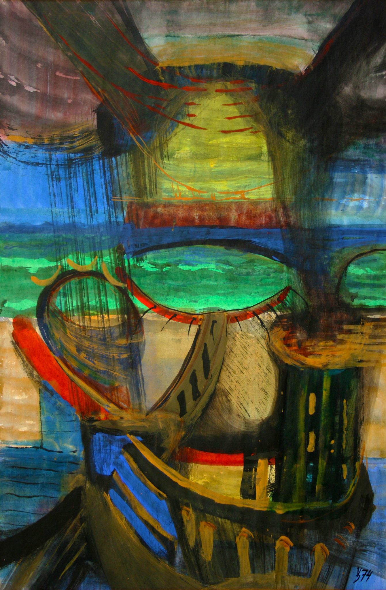 14"x21" Fresco on Paper (1974)