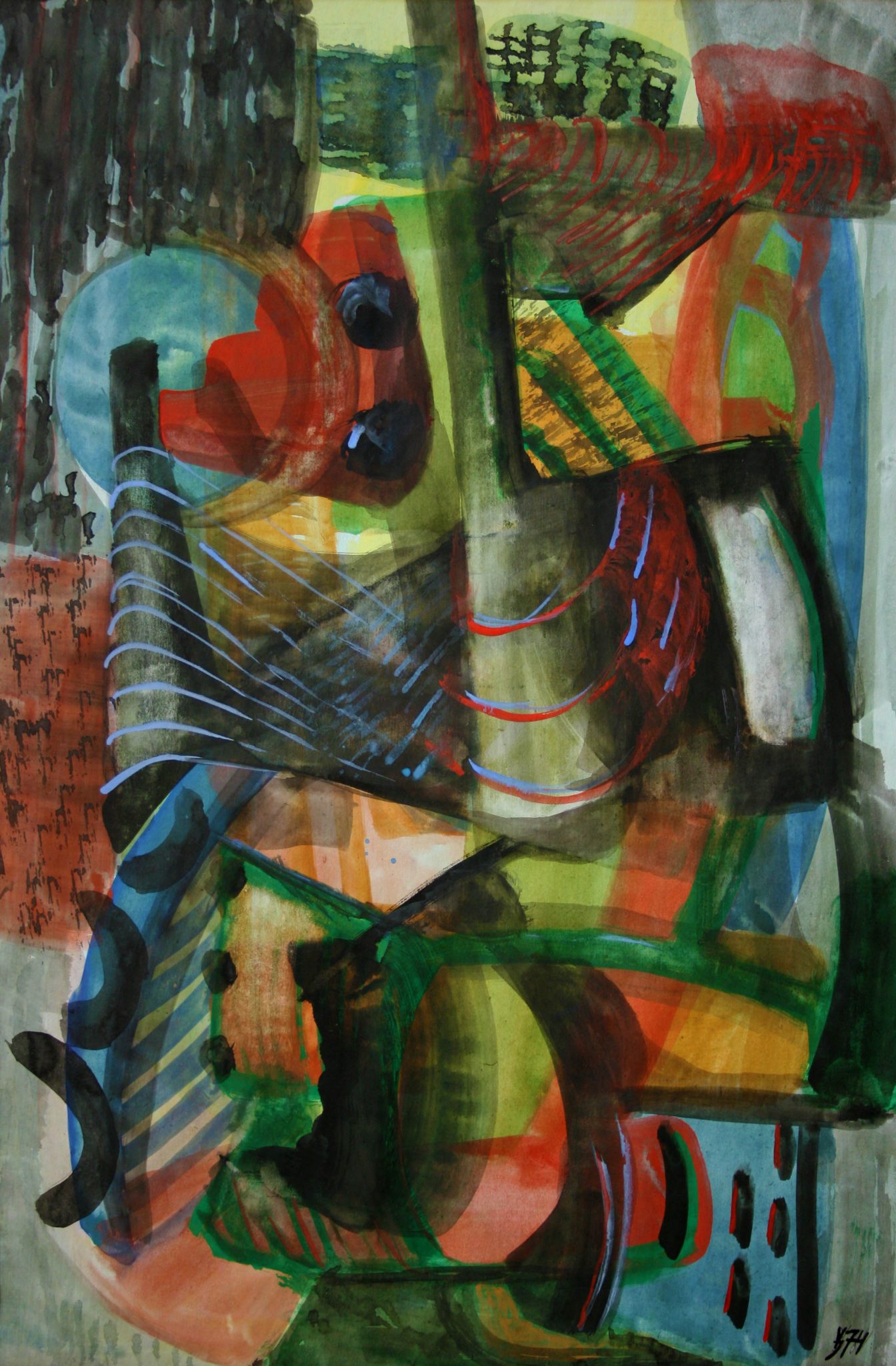 14"x21" Fresco on Paper (1974)