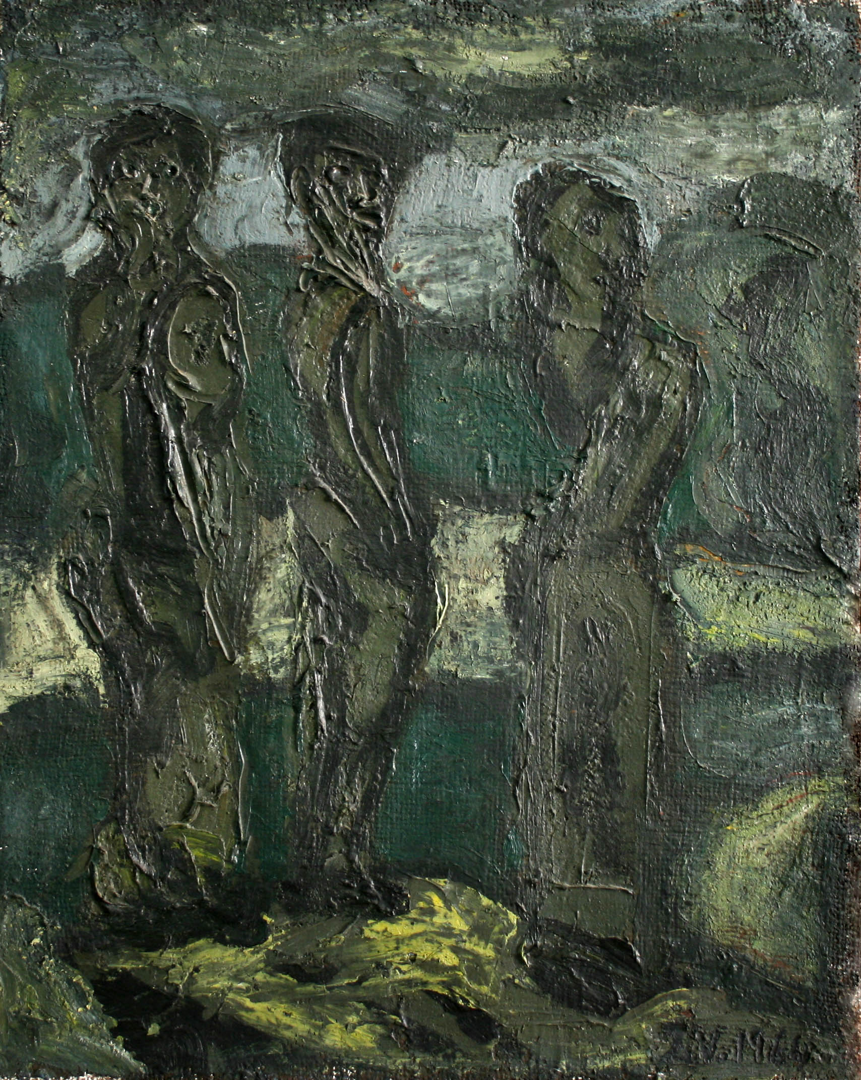 16"x20" Oil on Burlap (1966)