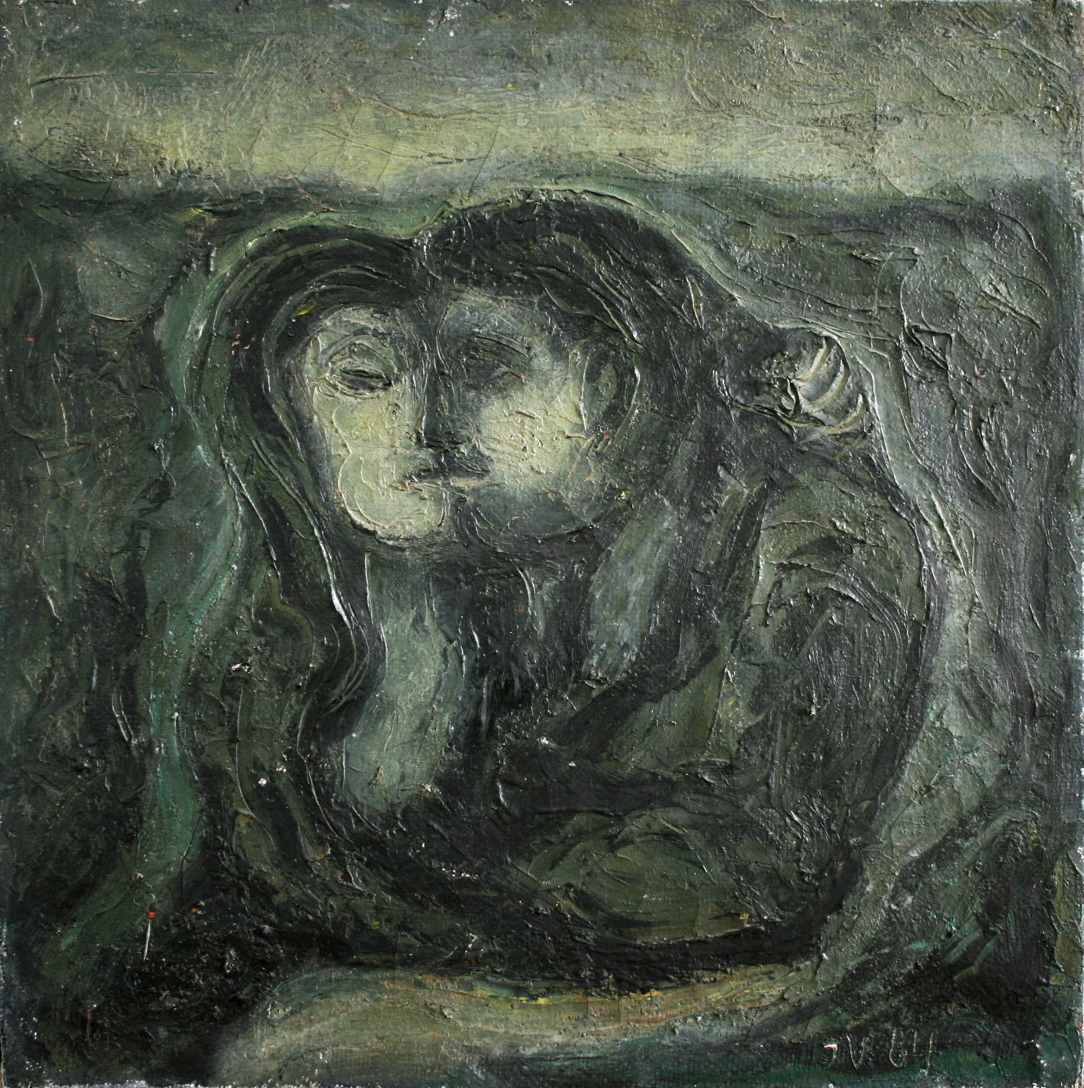 20"x20" Oil on Burlap (1964)