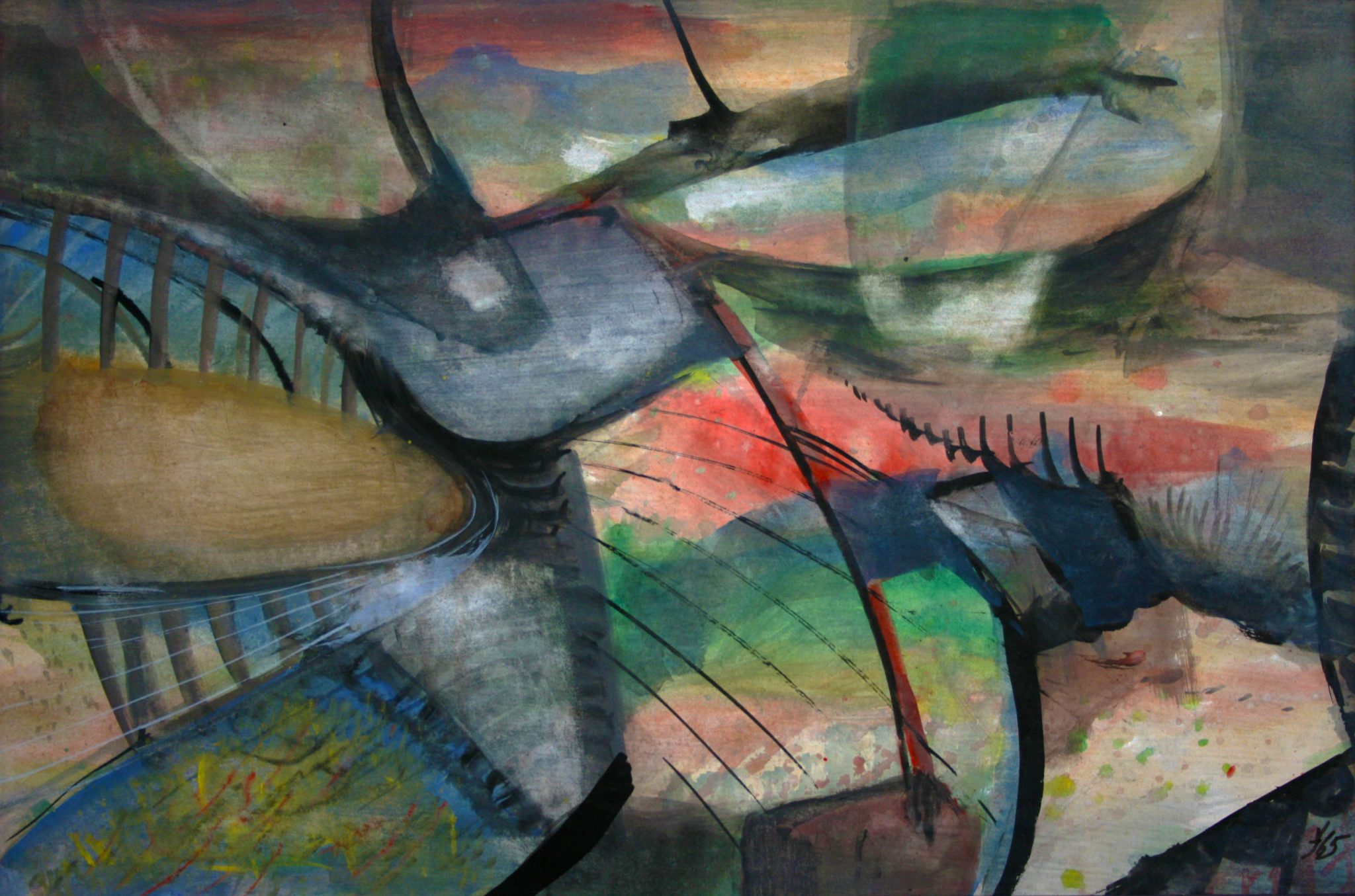 21"x14" Fresco on Paper (1965)