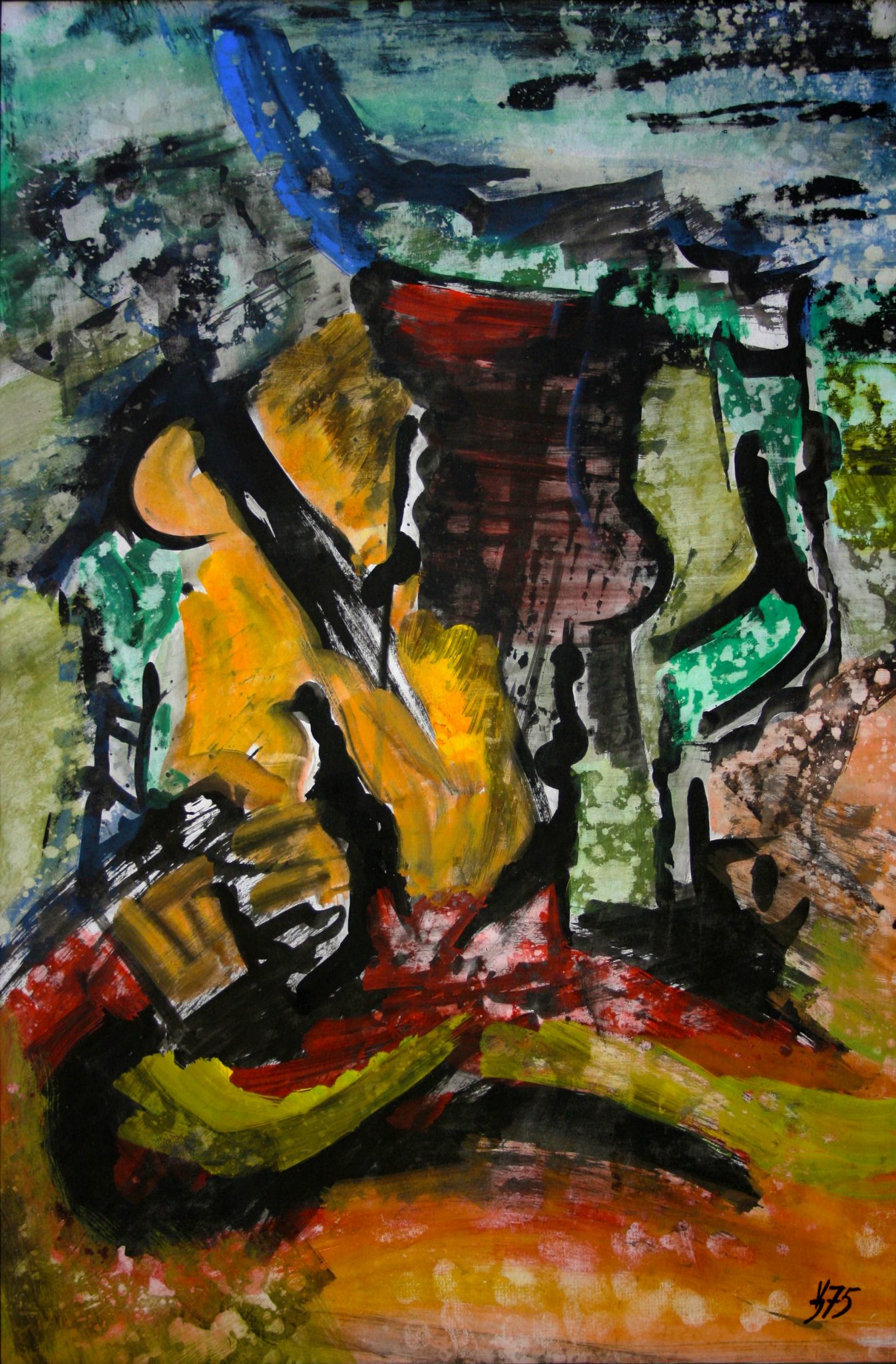 21"x14" Fresco on Paper (1975)