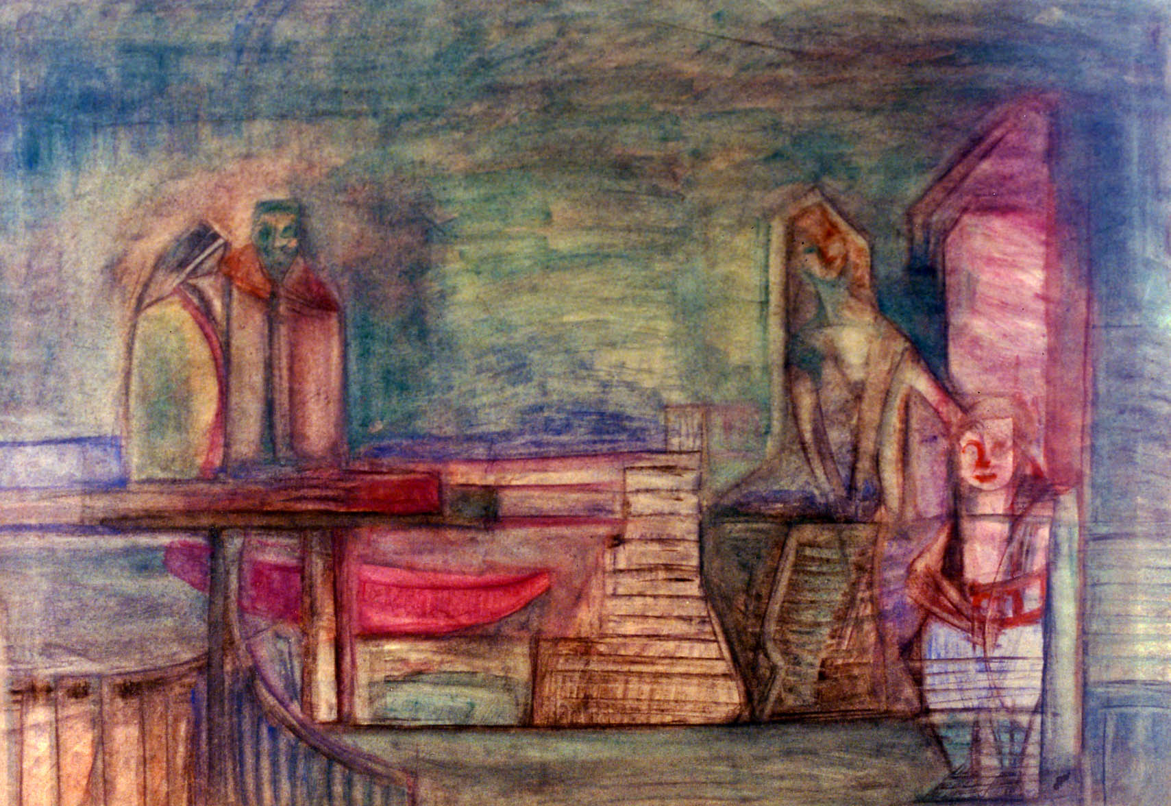 24"x16" Gouache on Canvas (1961)