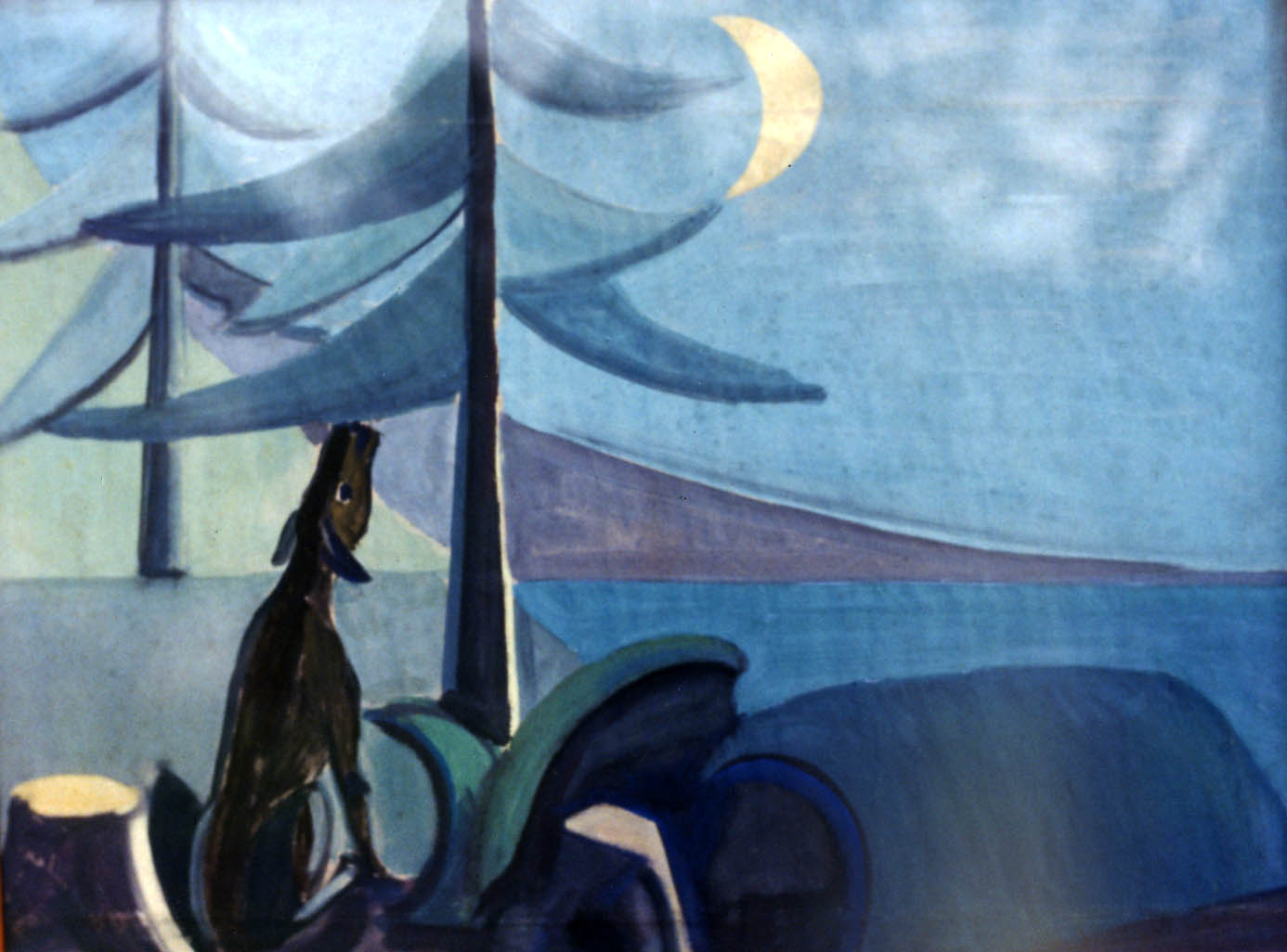 24"x16" Gouache on Canvas (1961)