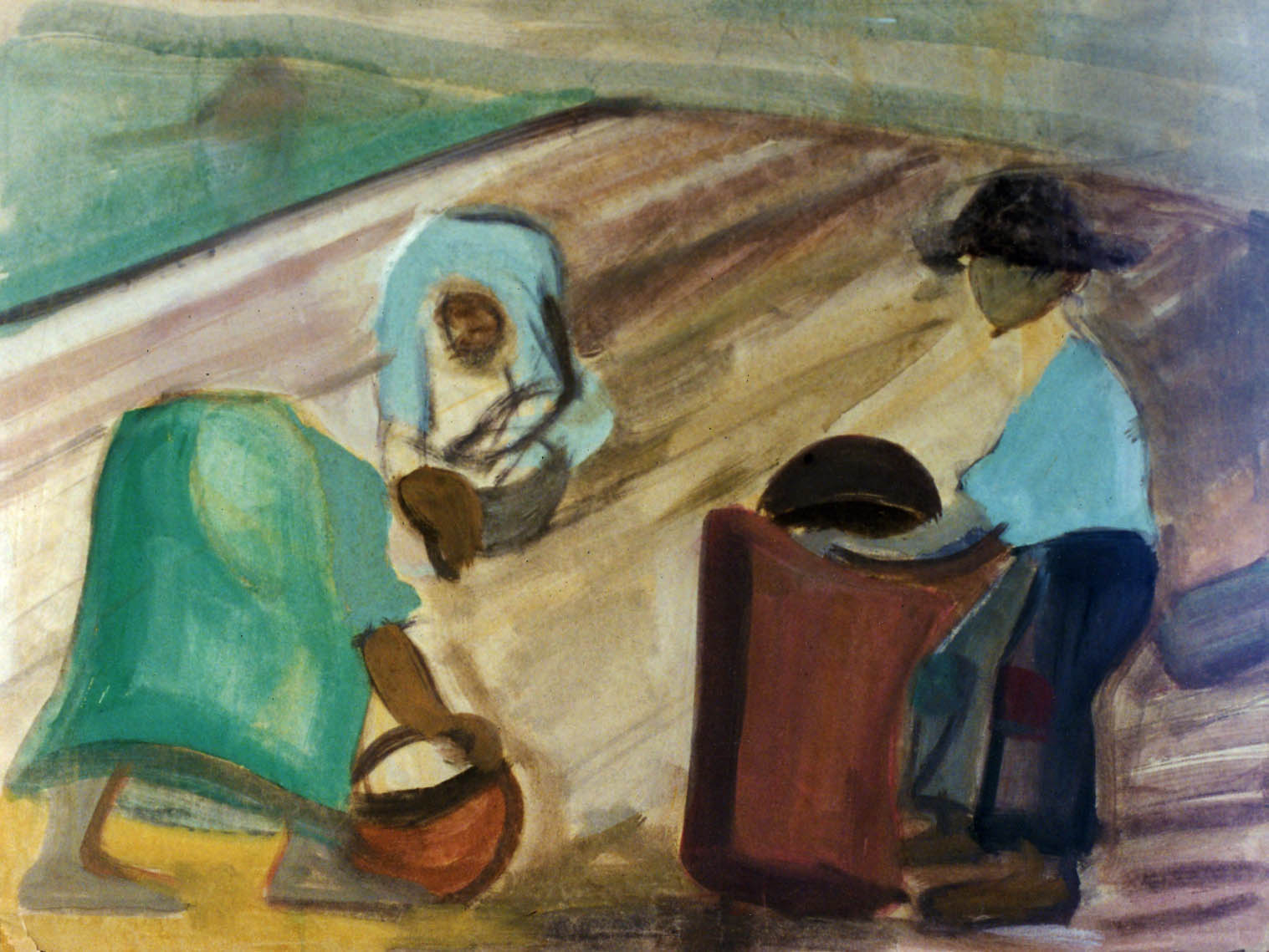 24"x16" Gouache on Canvas (1961)