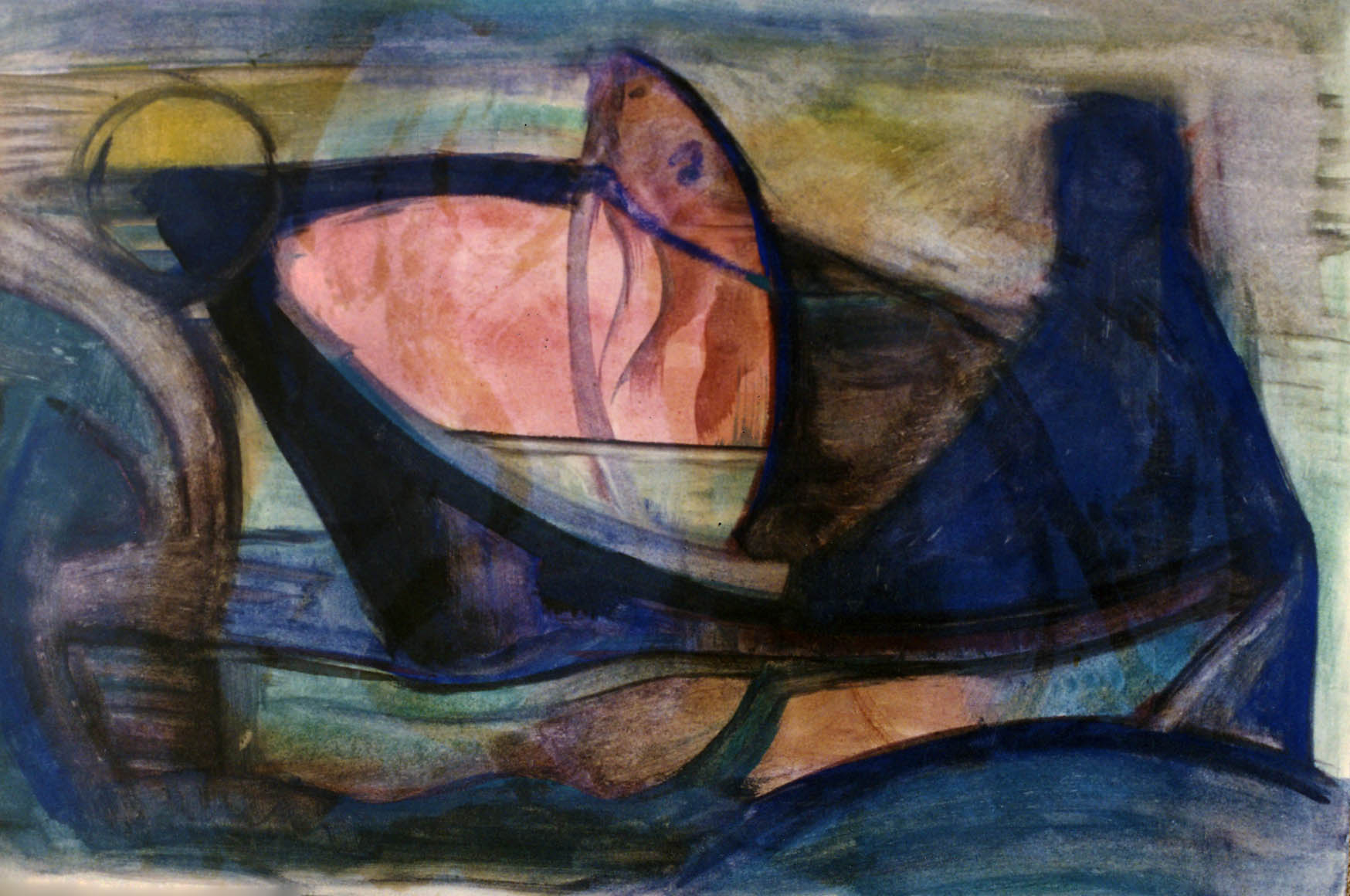 24"x16" Gouache on Canvas (1961)