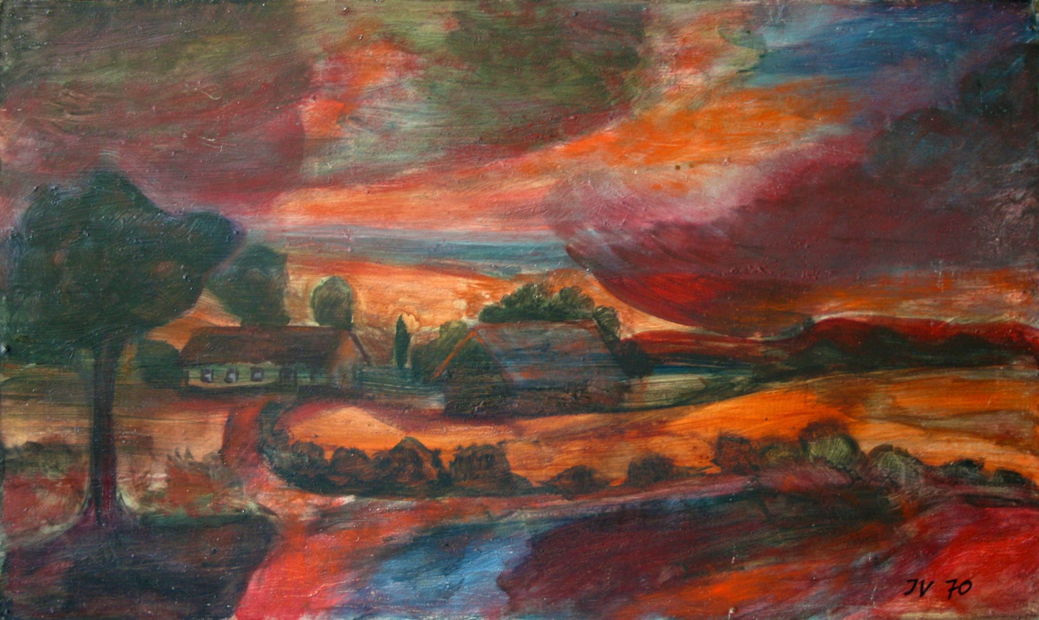 30"x18" Oil on Masonite (1970)