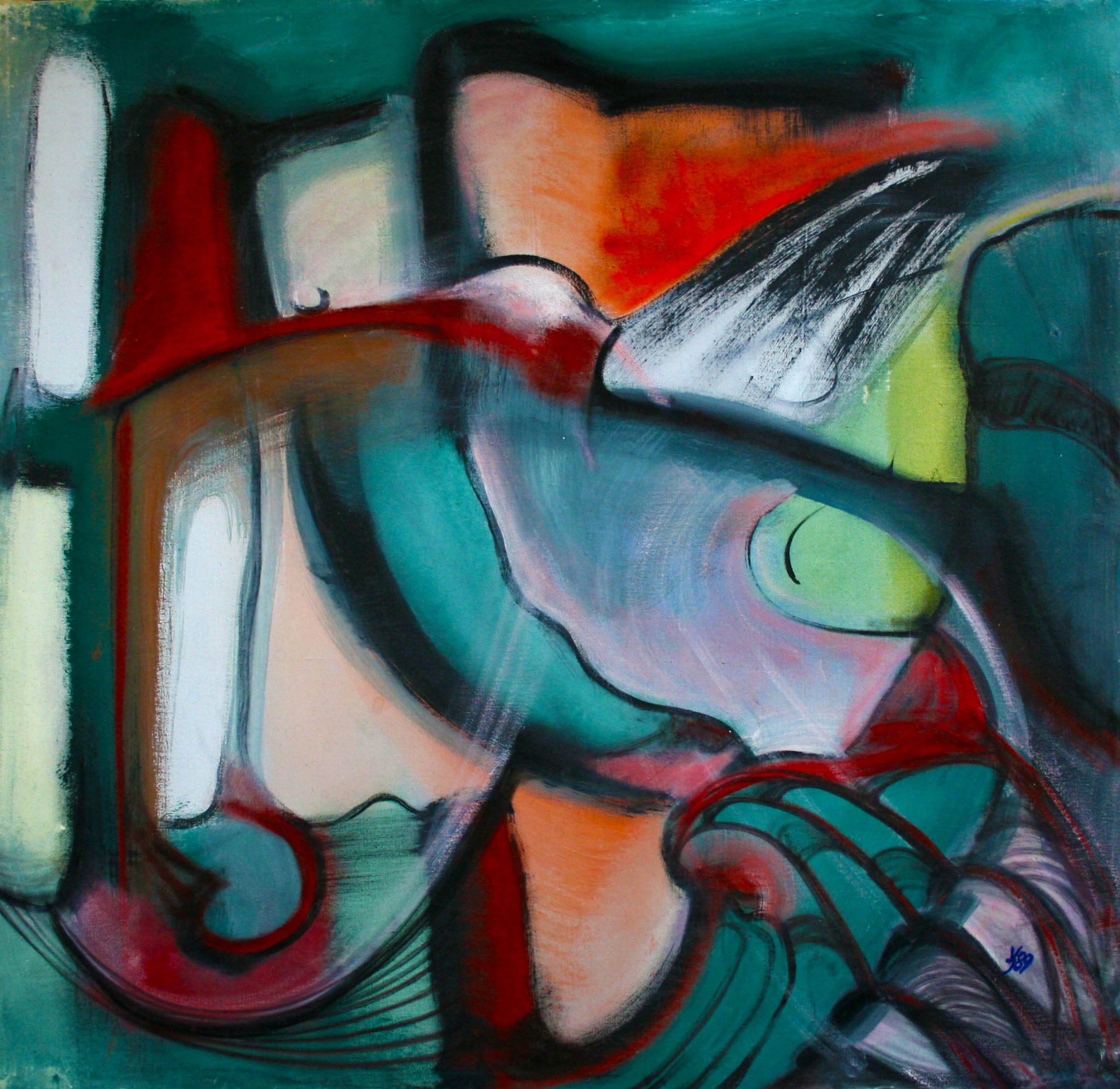 36"x35" Oil on Canvas (1989)