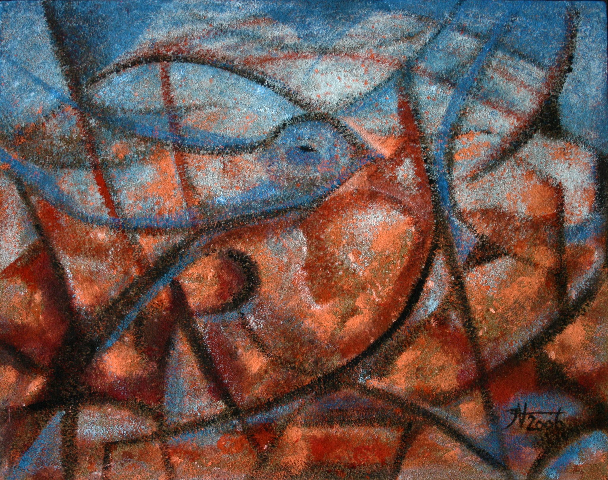 38"x30" Oil on Burlap (2006)