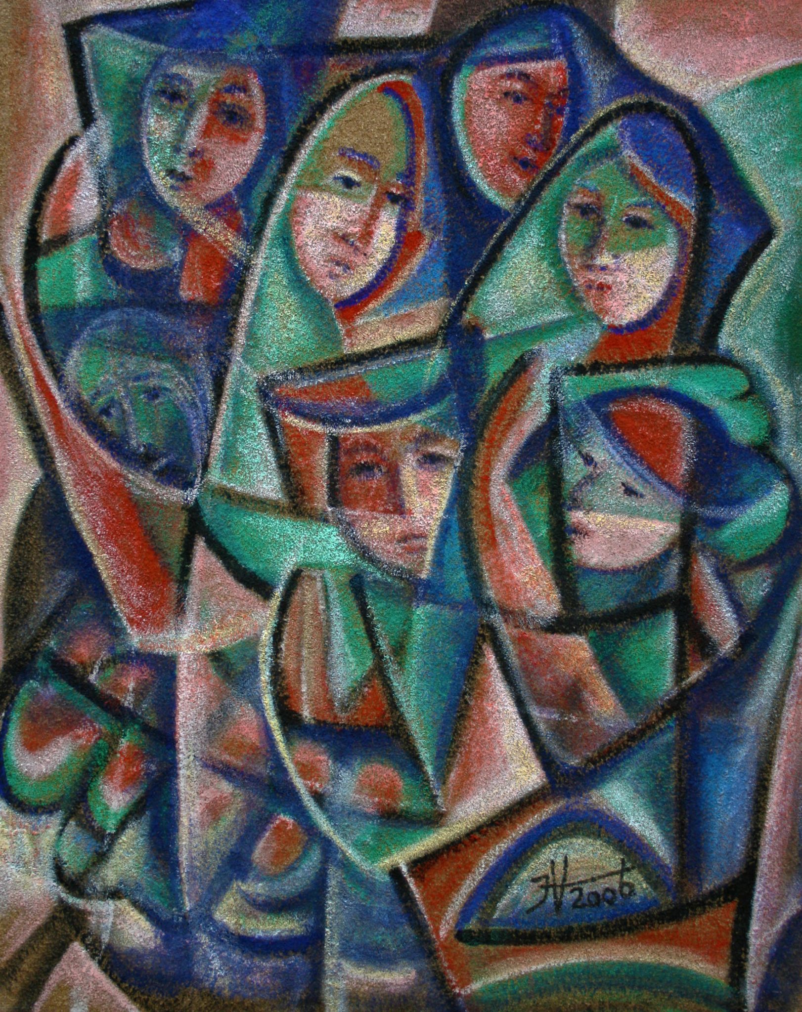 38"x30" Oil on Burlap (2006)