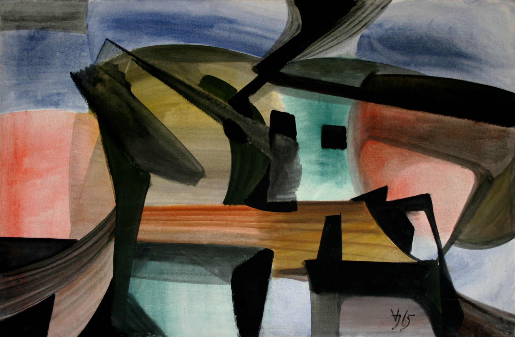 38"x58" Oil on Canvas (1965)