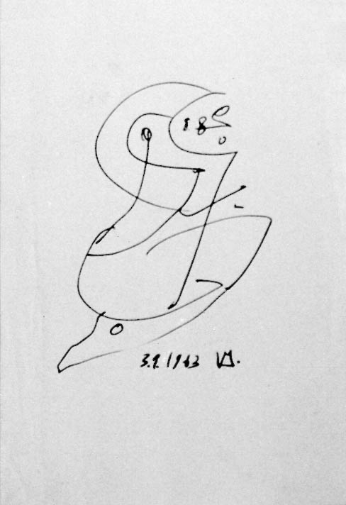 4"x6" Ink on Paper (1963)
