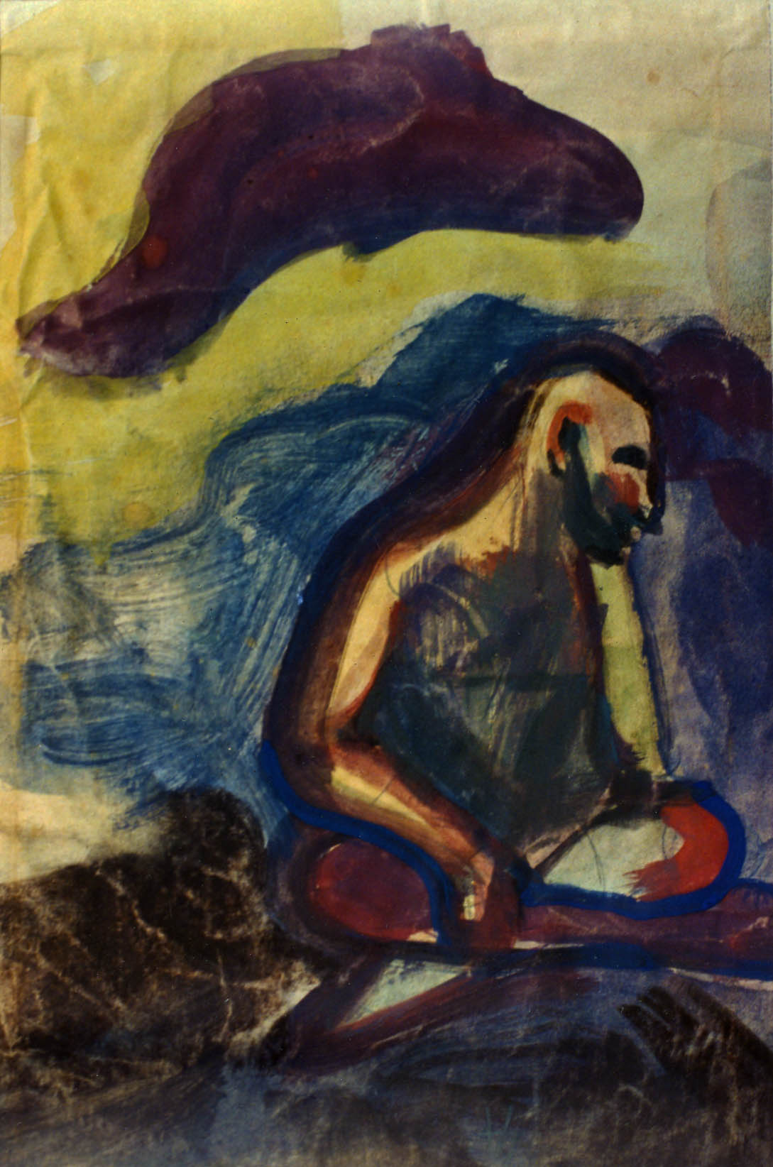 9"x13" Gouache on Canvas (1960)
